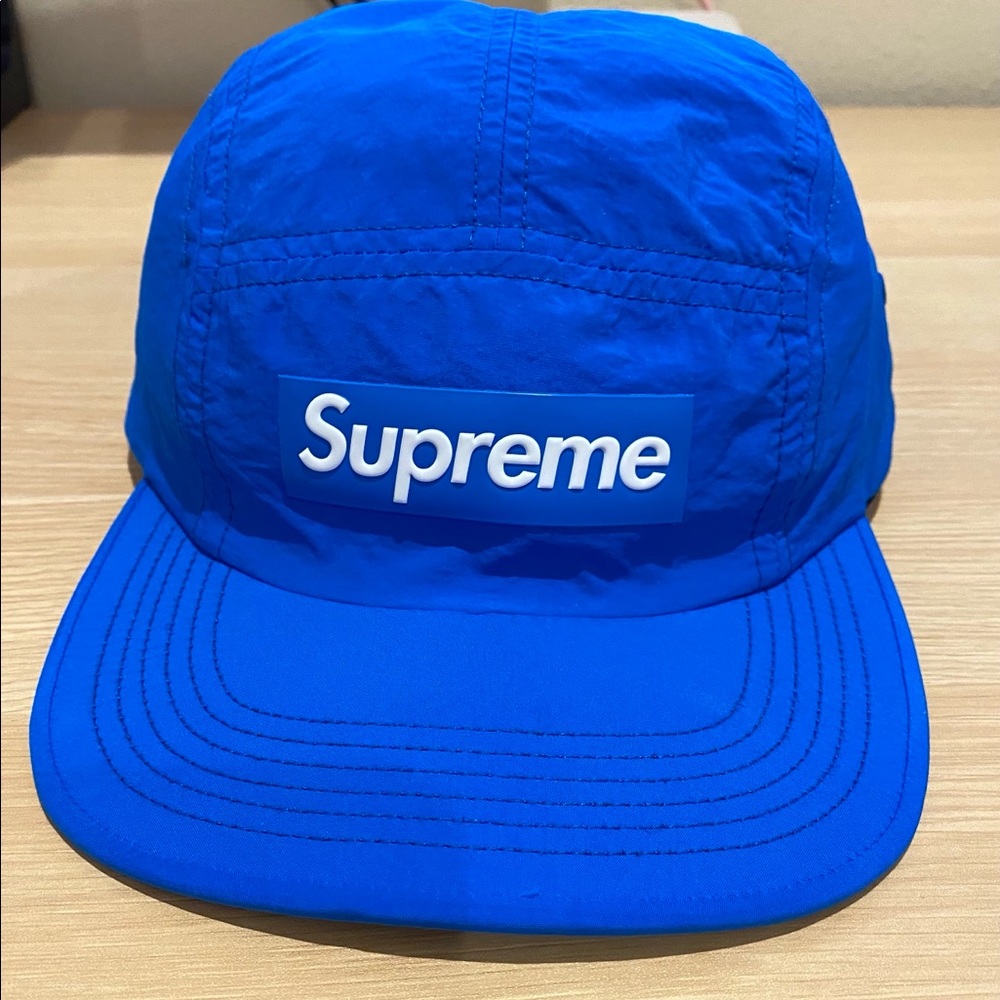 Supreme Raised Logo Patch Camp Hat/Cap Royal Blue